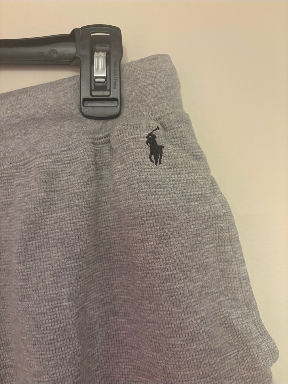 Polo by Ralph Lauren Gray Drawstring Waffle Knit Sleep Shorts size L - Picture 2 of 5